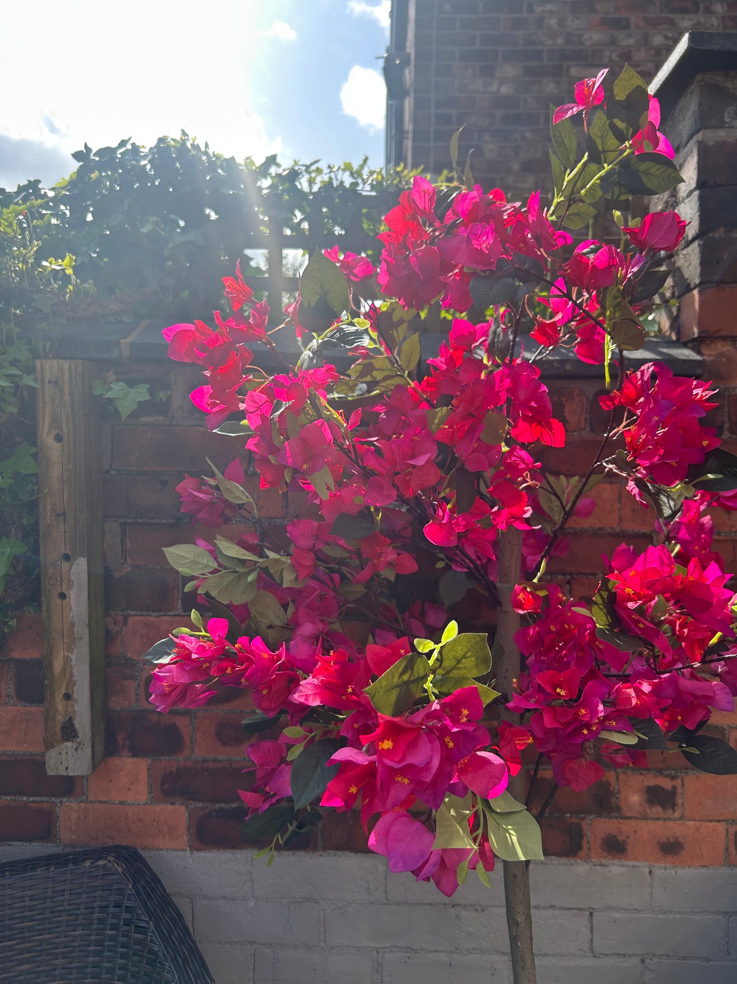 Artificial pink Bougainvillea tree - large