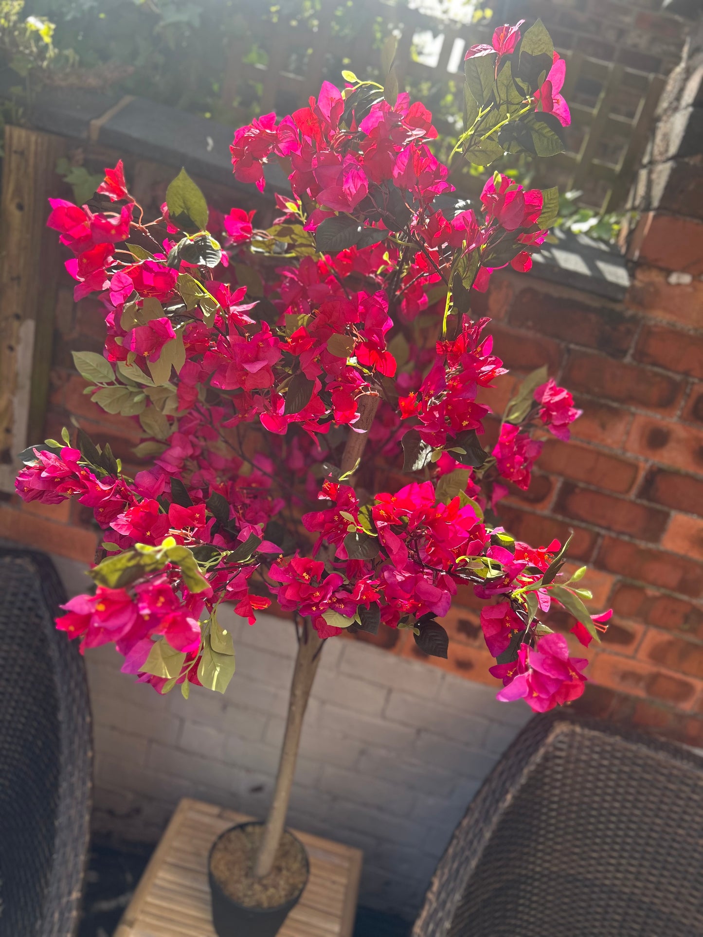 Artificial pink Bougainvillea tree - large