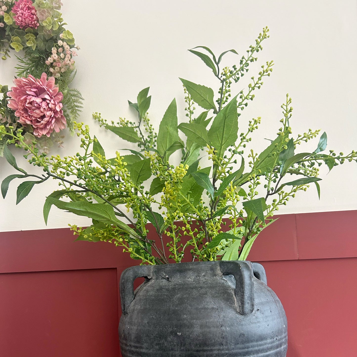 Artificial Foliage Green Spray - single stem - 85cm
