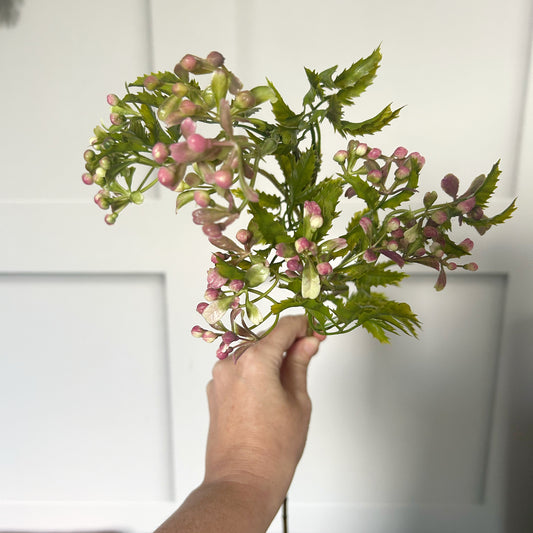 Pink Berries faux stem - 55cm