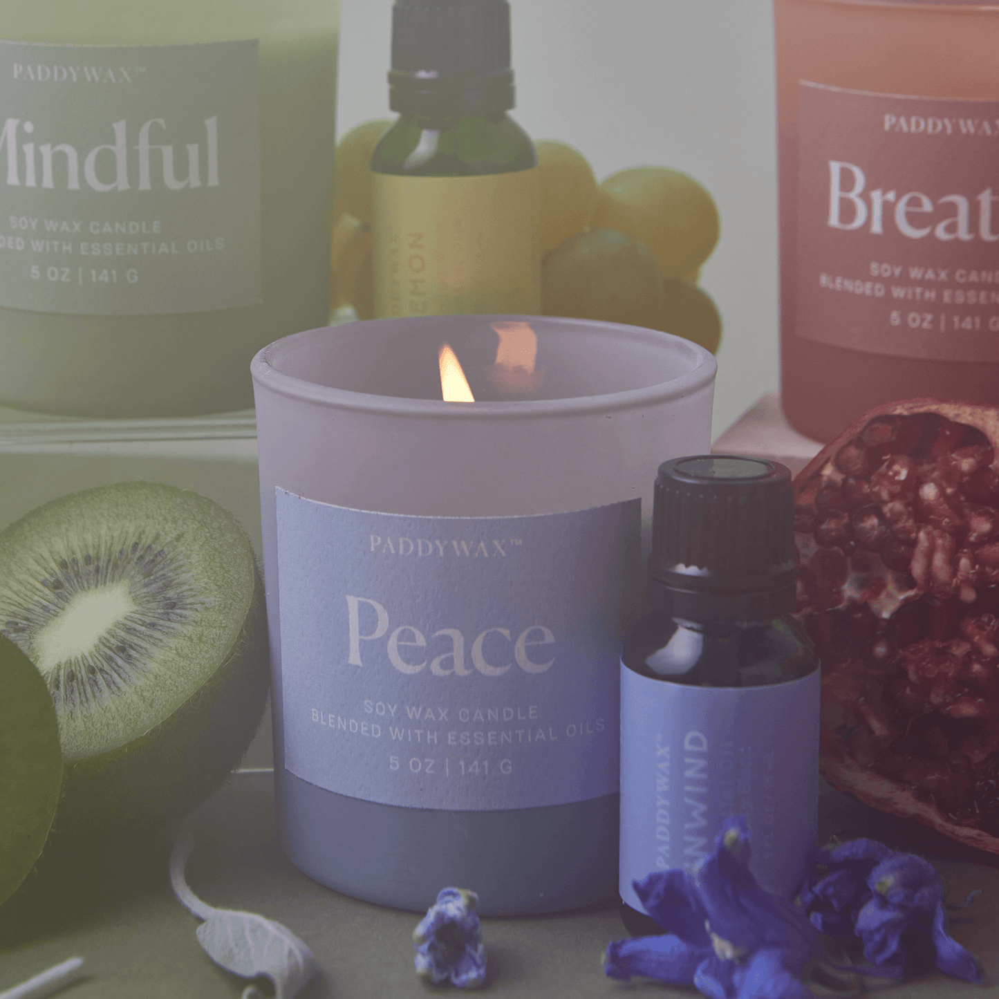 Paddywax Wellness Glass Candle - Blue - Peace