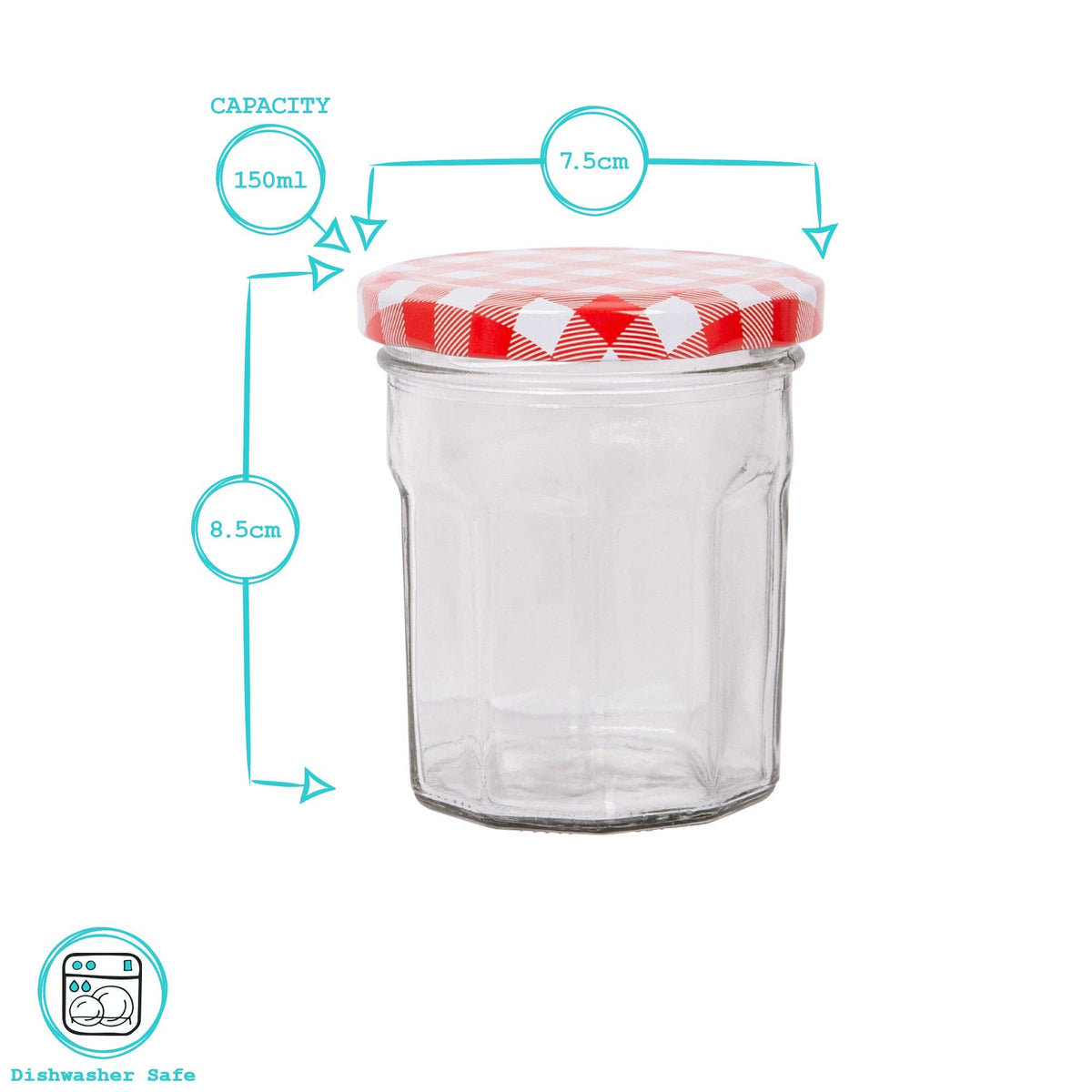 185ml Glass Jam Jar with Lid - By Argon Tableware