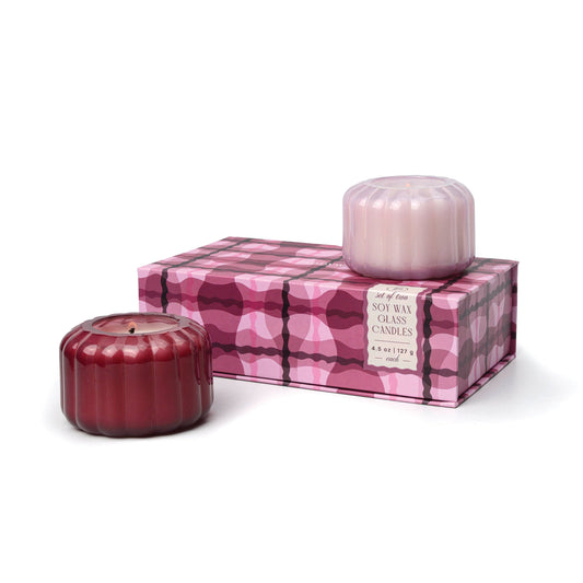 Ripple Candle Gift Set - Rose + Merlot