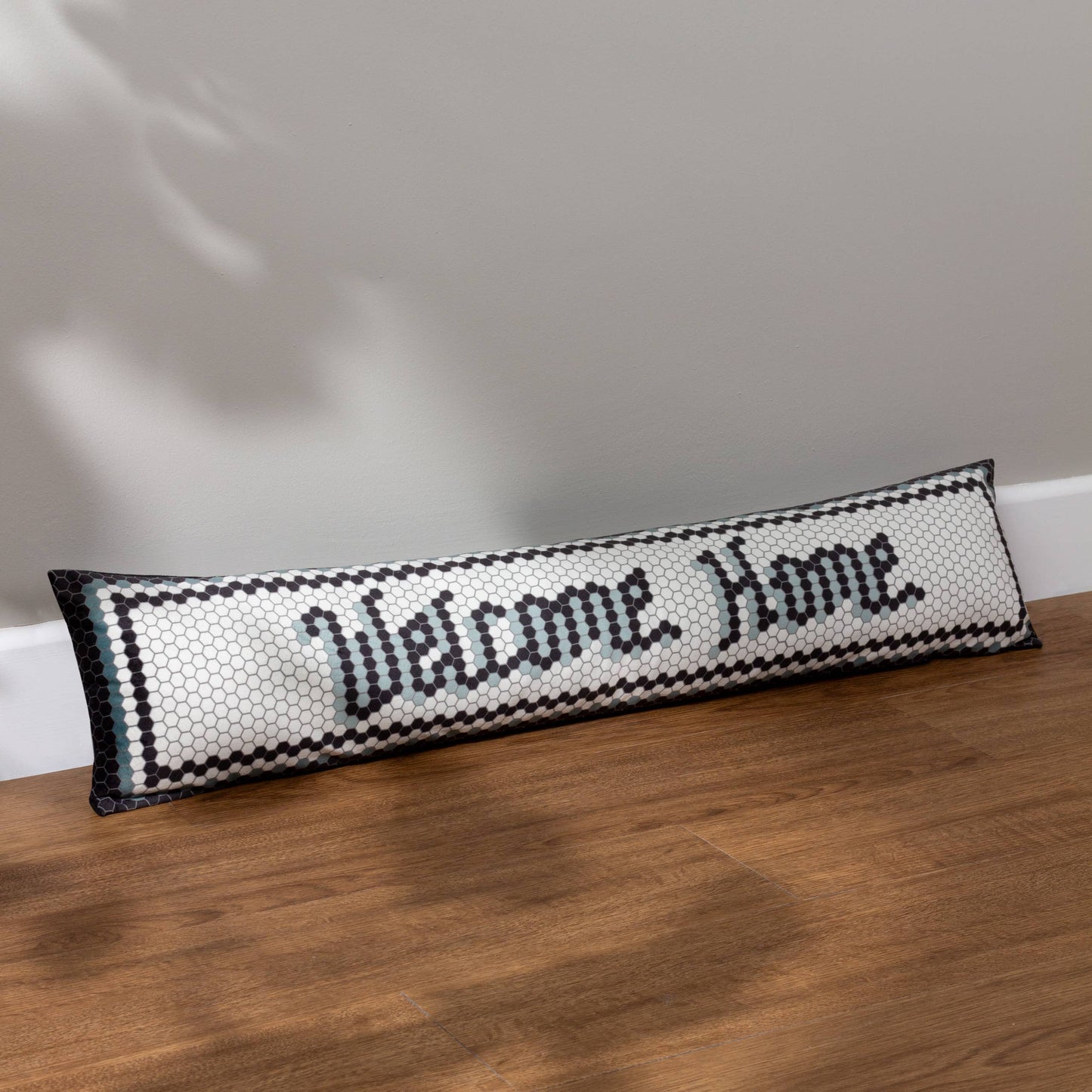Mosaic Message Welcome Draught Excluder Ivory/Black