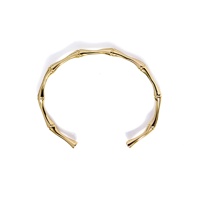 Bamboo bangle in gold