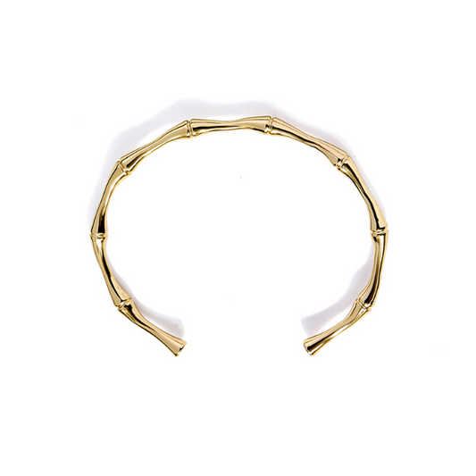 Bamboo bangle in gold