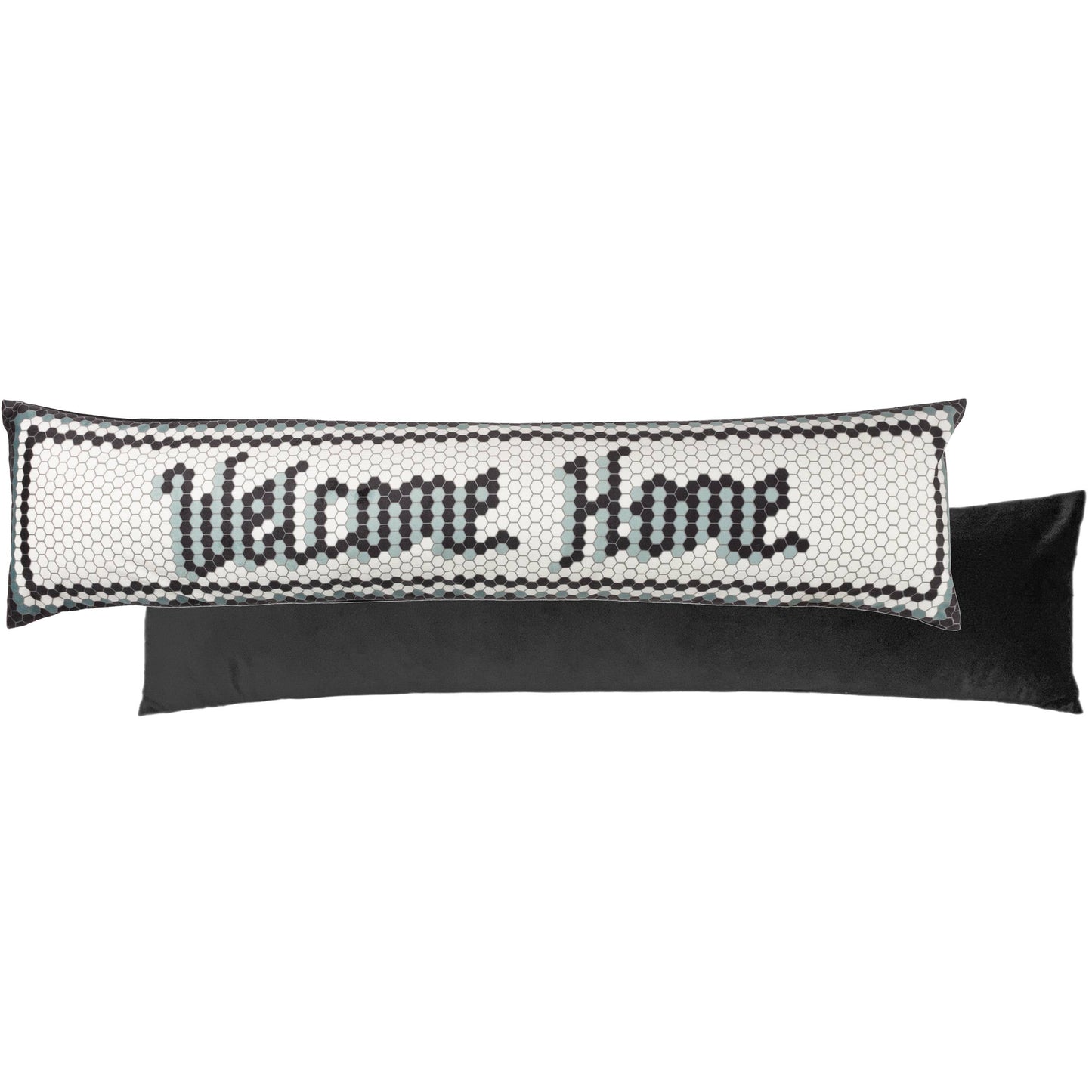 Mosaic Message Welcome Draught Excluder Ivory/Black