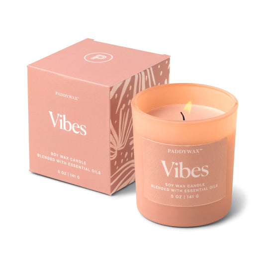 Paddywax Wellness Glass Candle - Pink - Vibes