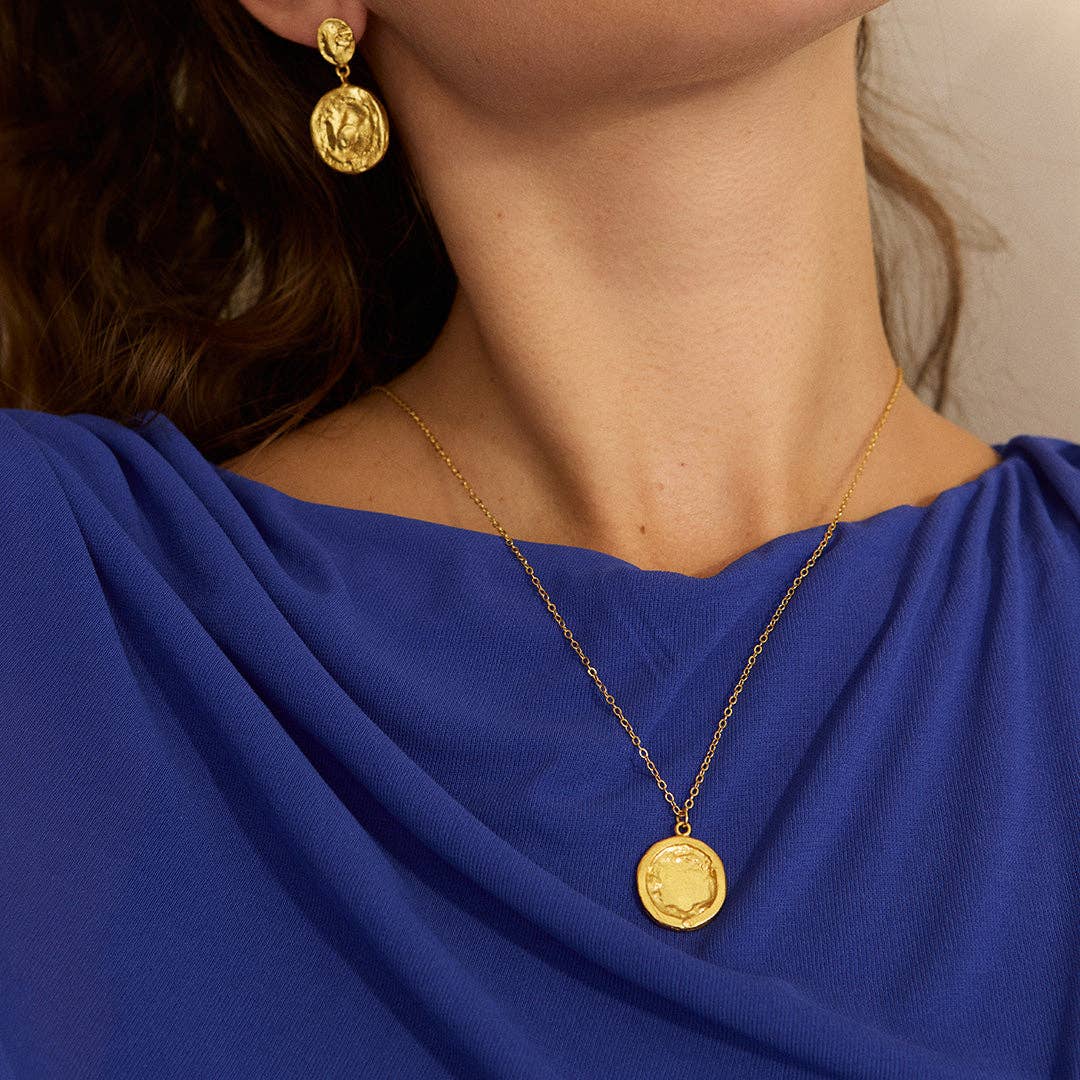 Sunset Gold Coin Necklace