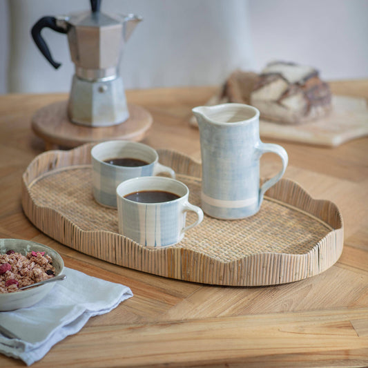 Farlow Oval Scalloped Tray