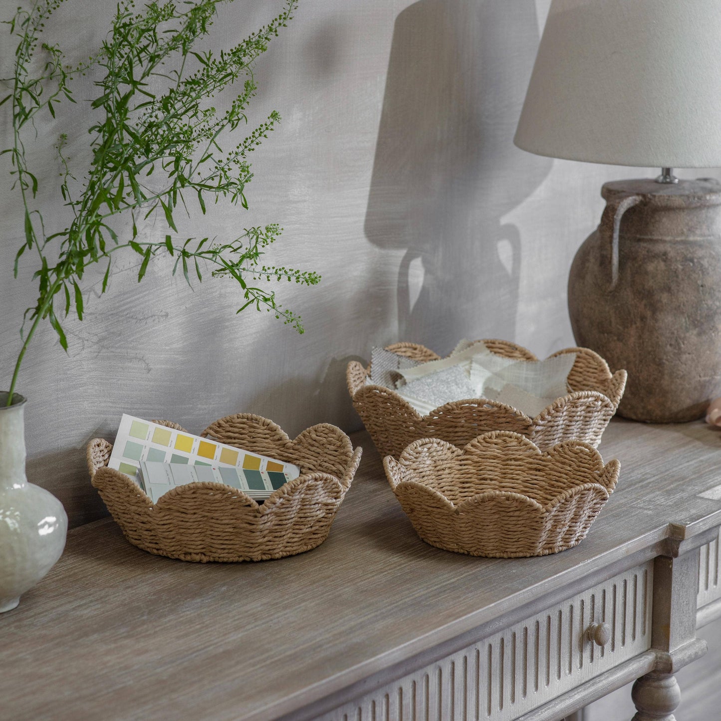 Brookham Set of 3 Scalloped Baskets