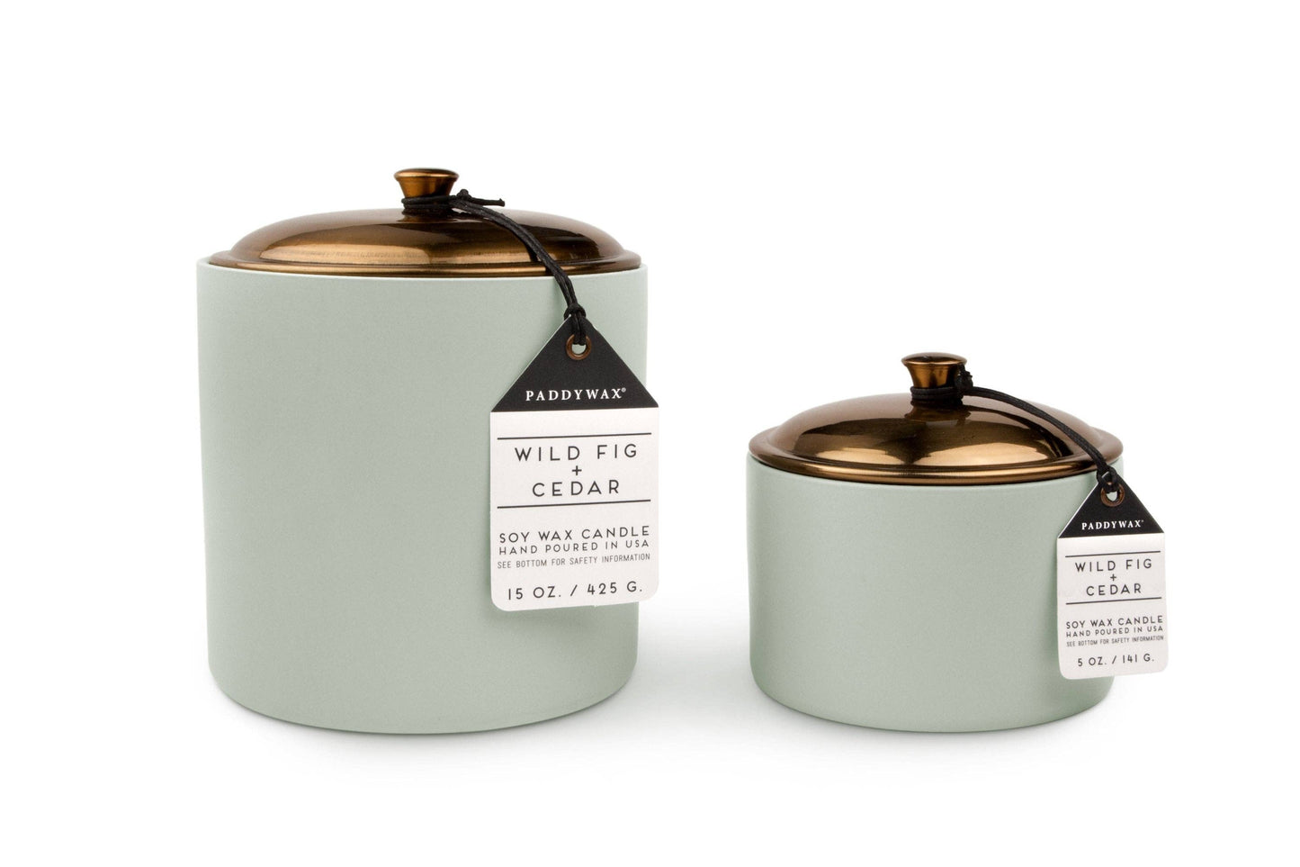 Hygge Ceramic Candle - Sage - Wild Fig & Cedar