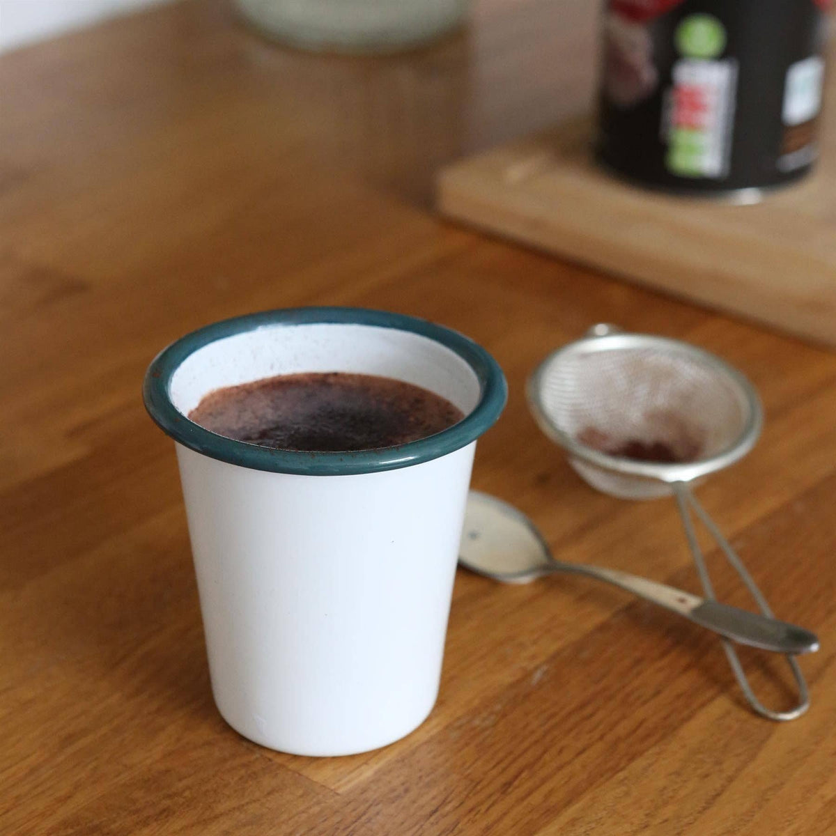300ml White Enamel Tumbler