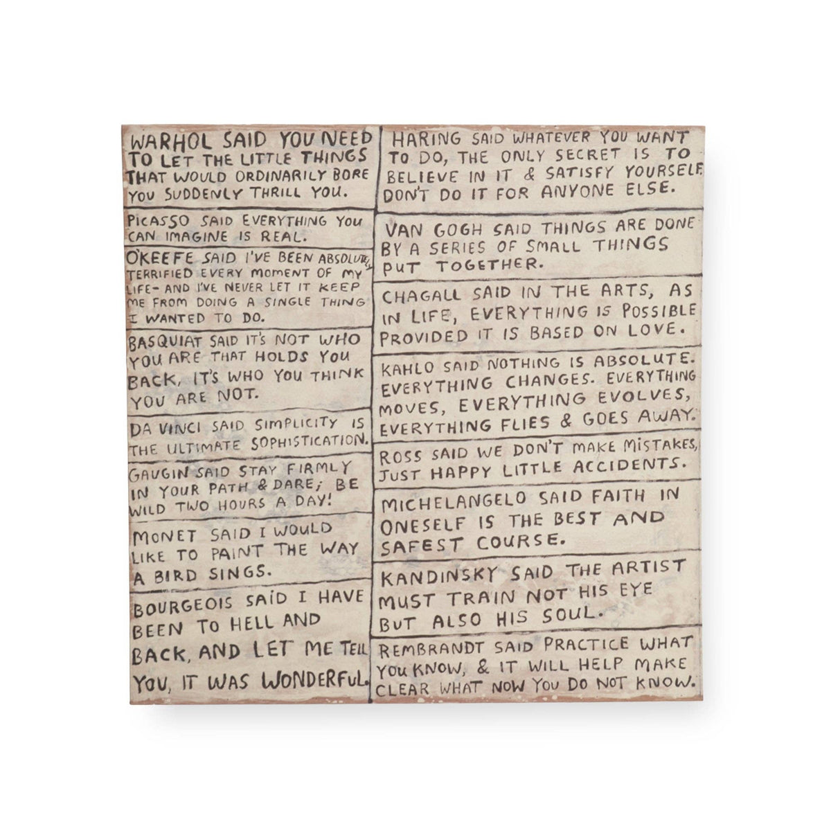 12"x12" Masters Art Print