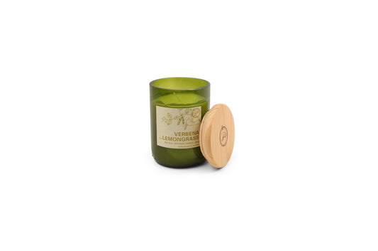 Eco Green Recycled Glass Candle (226g) - Verbena & Lemongrass
