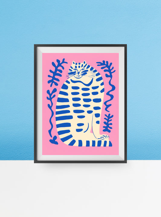 Budda cat print