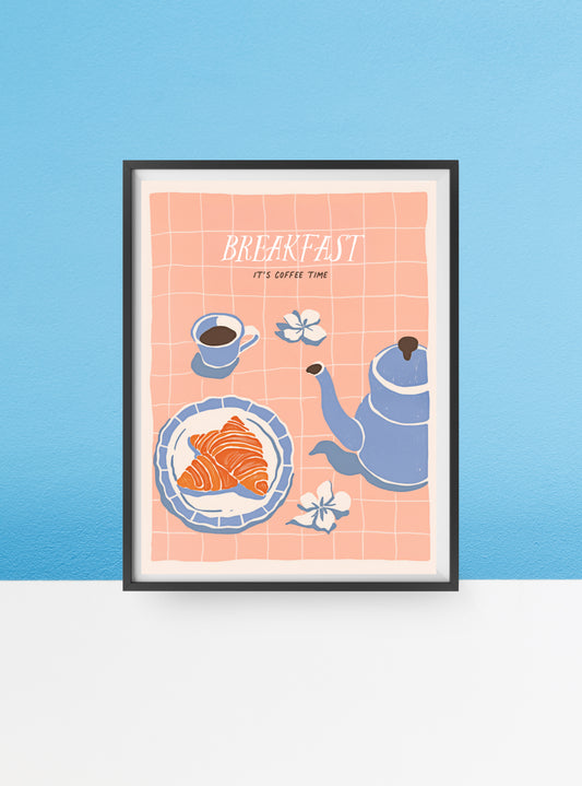 European breakfast print