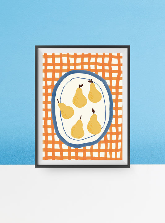 Contemporary pears print