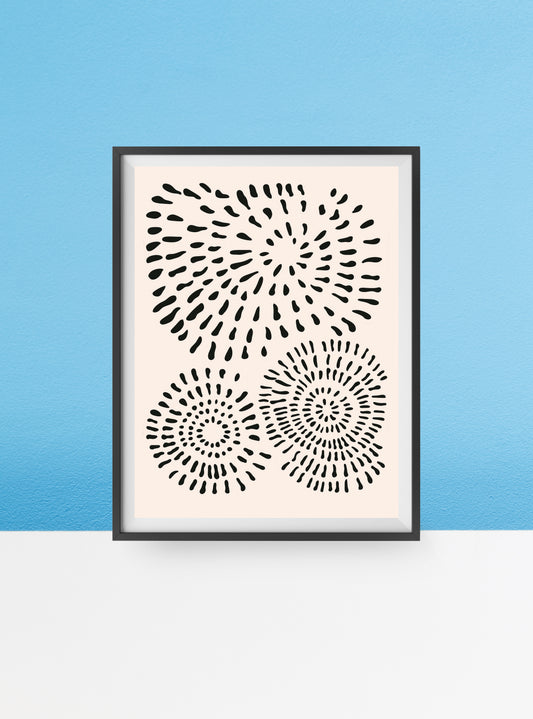 Seaside Spirals Print