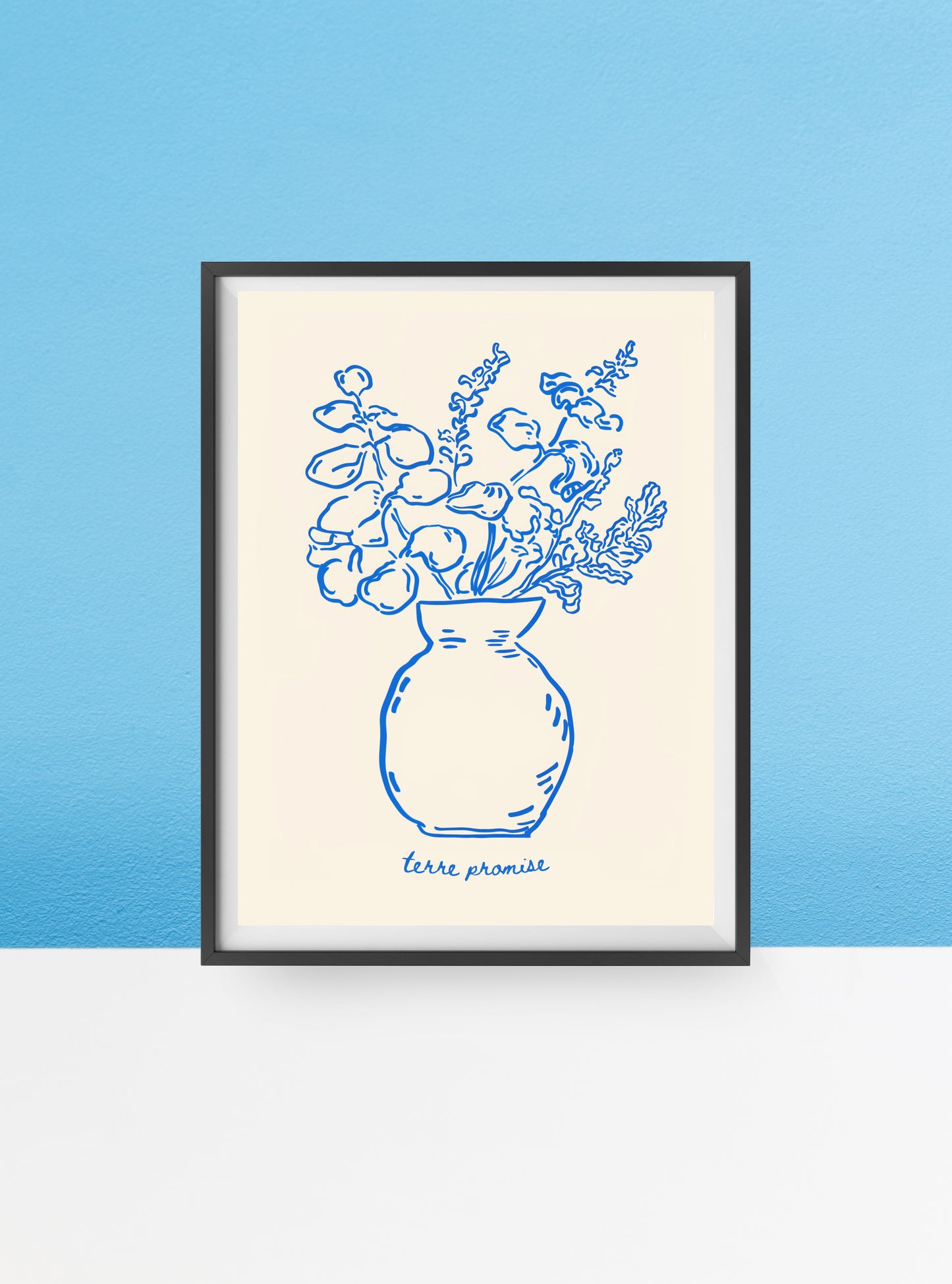 Hand sketched flowers print