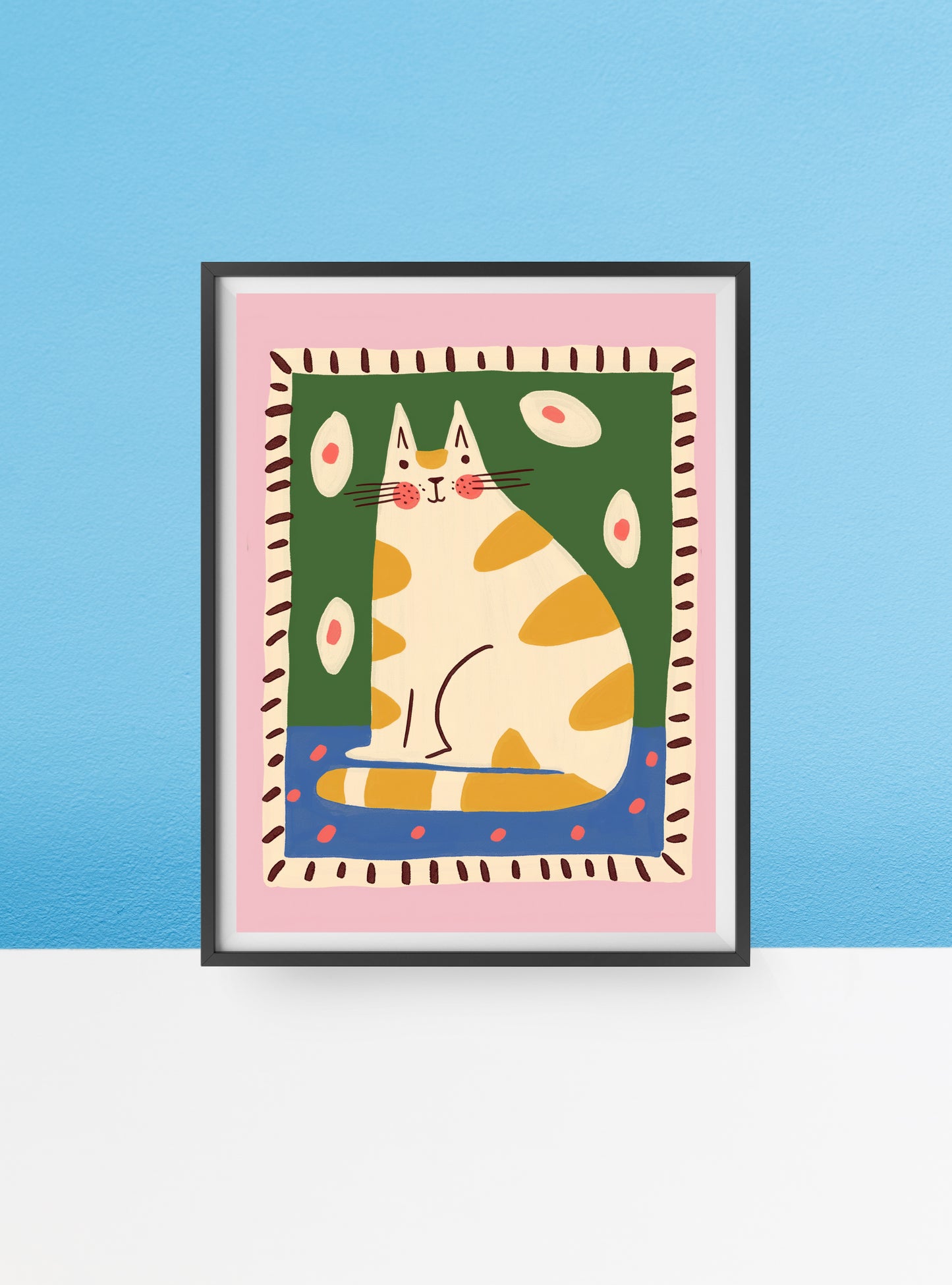 Comical cat print