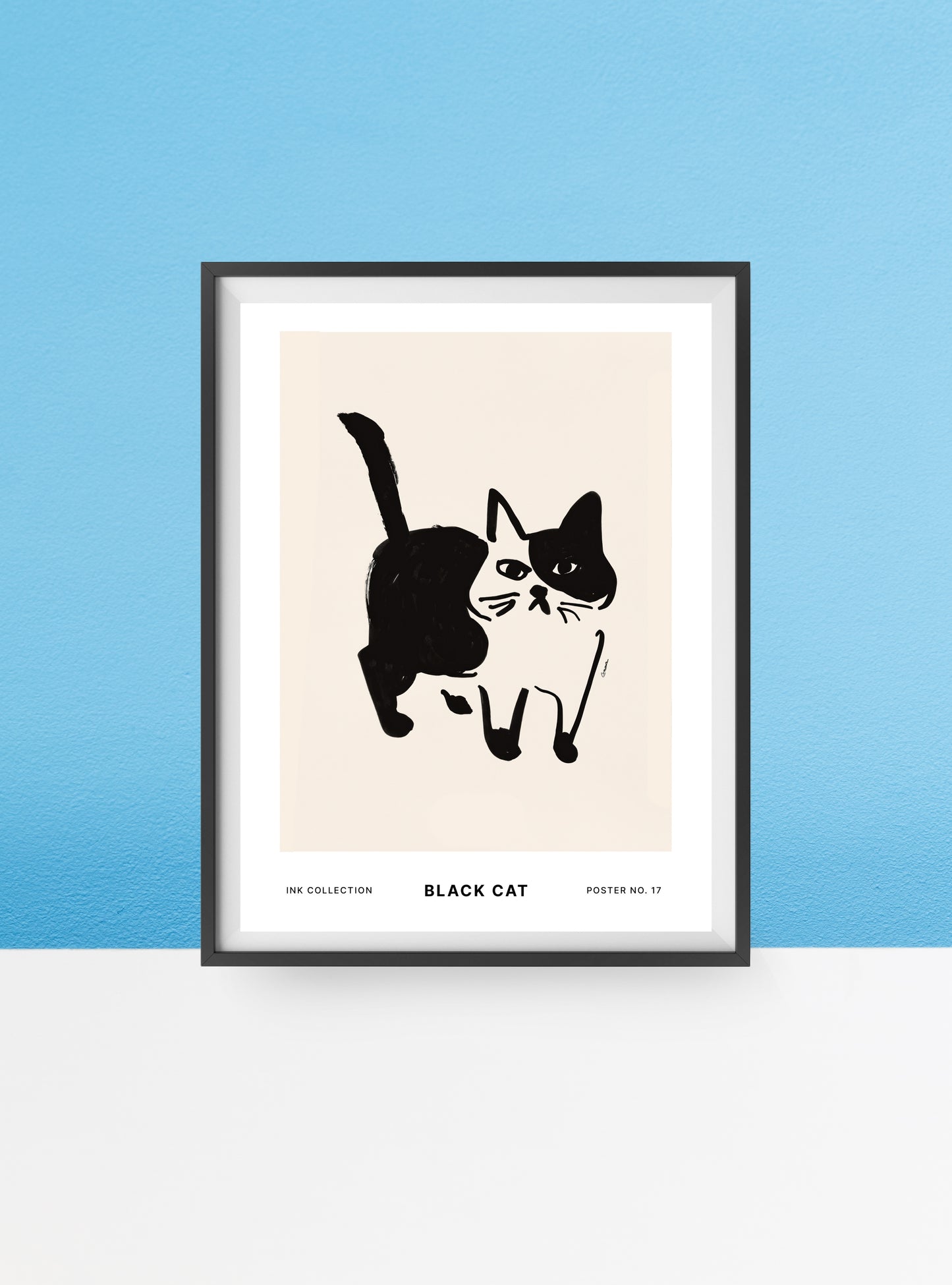 Black cat print