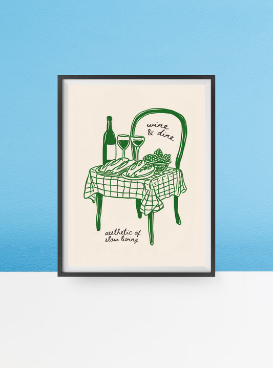 Slow living supper print