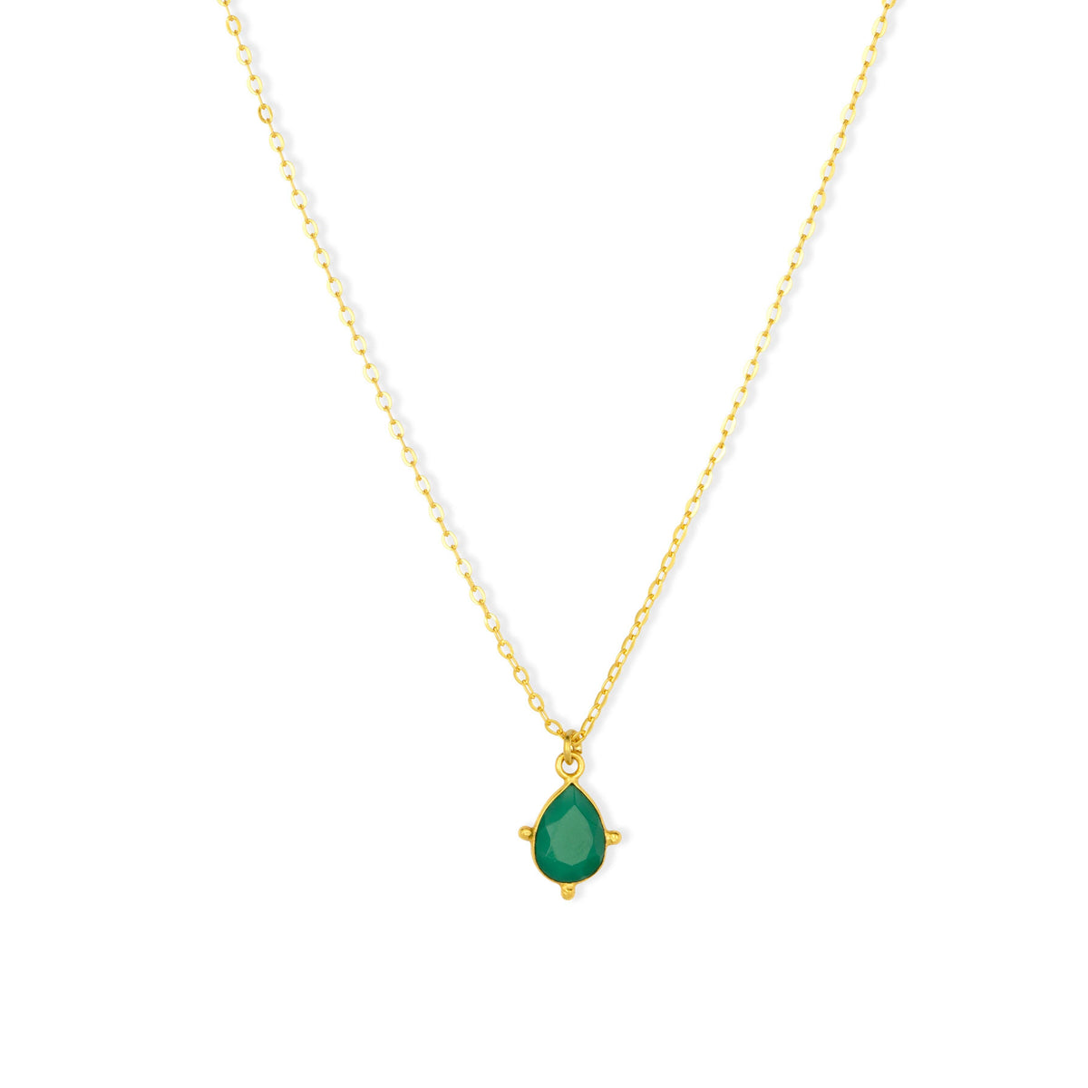 Snowdrop Green Onyx Necklace -