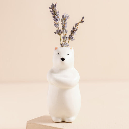 Mini bear bud vase
