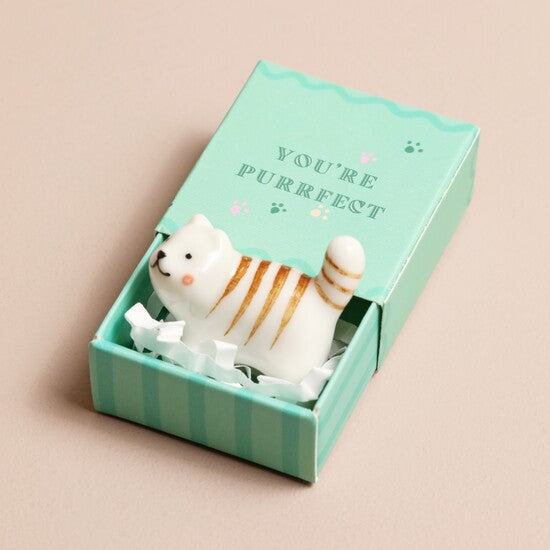 Matchbox ceramic cat