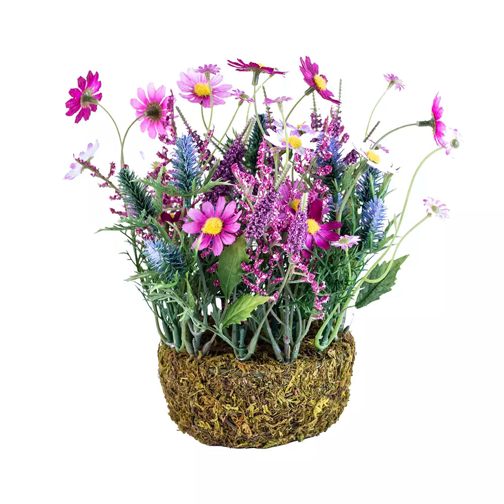 Wildflowers on Oasis Light Pink Medium