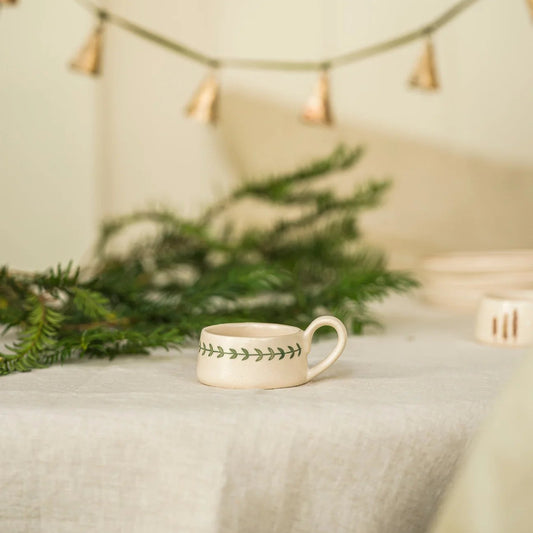 Hand Painted Tea Light Holder - Wreath
